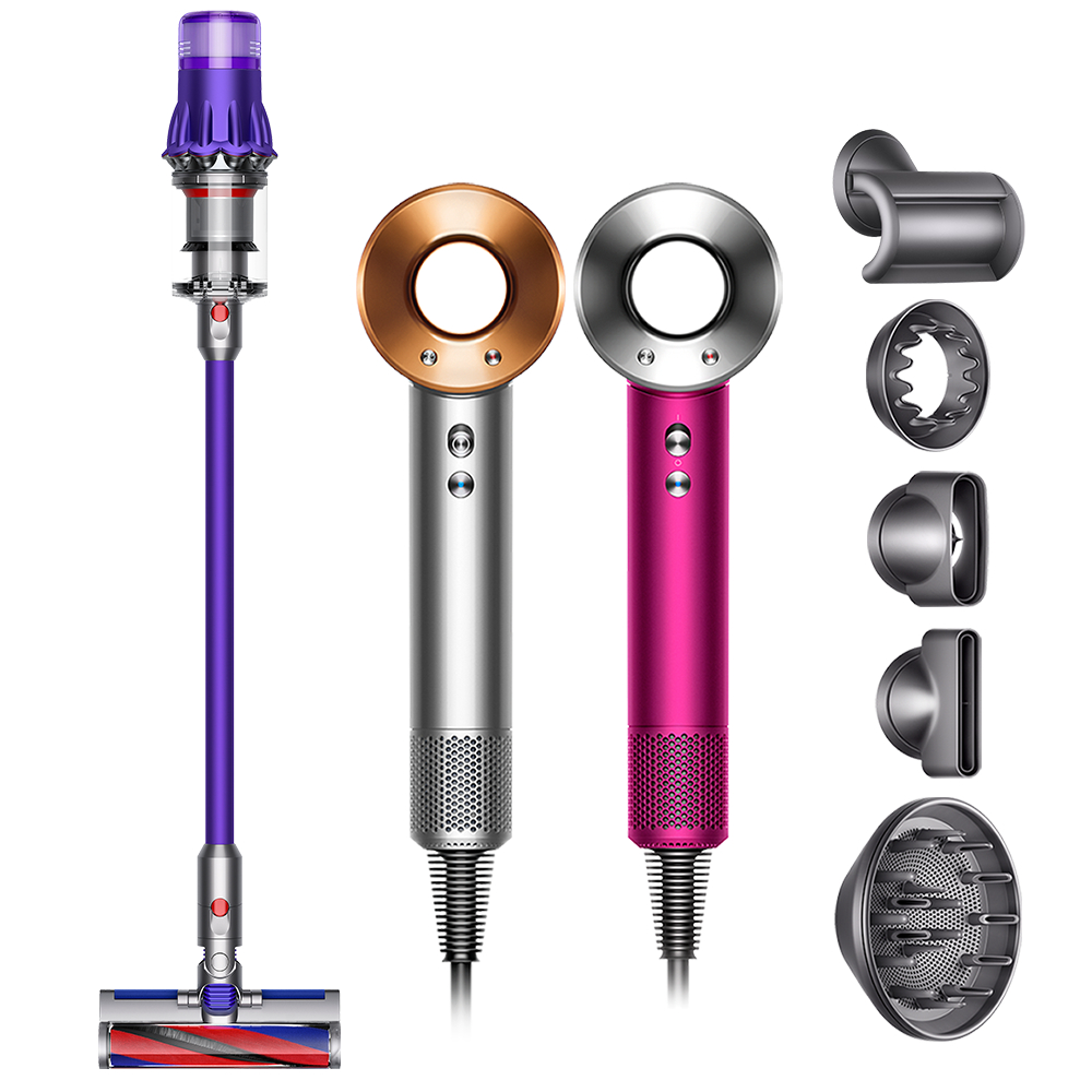 Dyson Digital Slim Extra SV18 輕量吸塵器/除蟎器+ 吹風機HD08 多色選