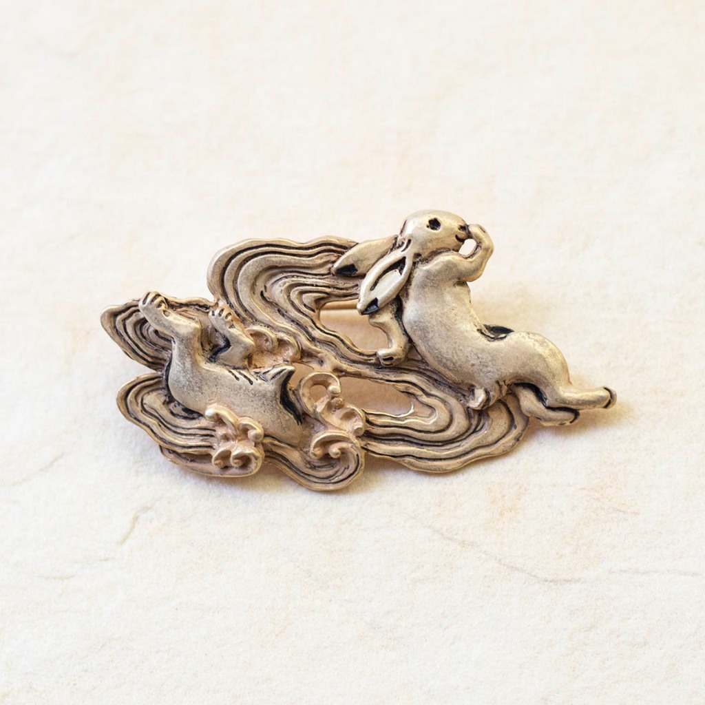 帯留] 鳥獣戯画 (相撲) OD075 兎 蛙 ウサギ カエル うさぎ かえる 立体 