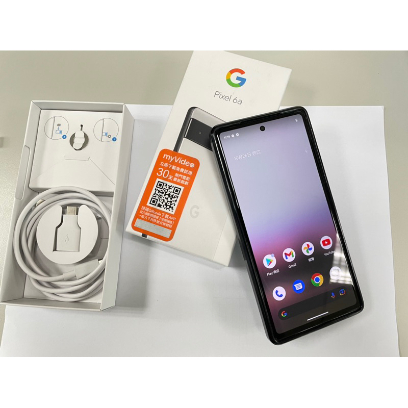 九成新-Google Pixel 6a (6GB/128GB)-粉炭白5G | 蝦皮購物