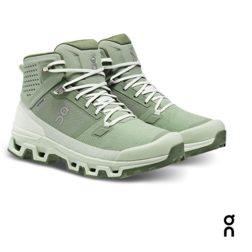 限時特價【瑞士On 】男登山健行鞋Cloudrock 2 防水款灰綠/蘆薈綠、合金 