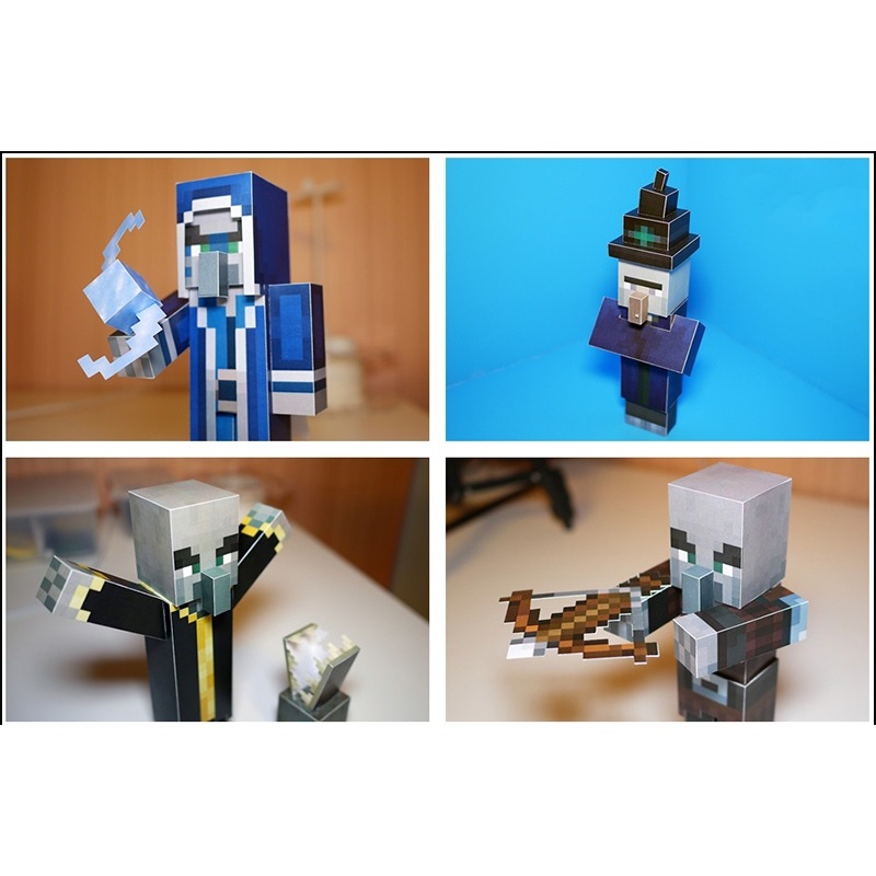 我的世界_掠奪者小隊5人 立體紙模型 手工DIY 3D 摺紙 折紙 紙製品 遊戲 minecraft | 蝦皮購物
