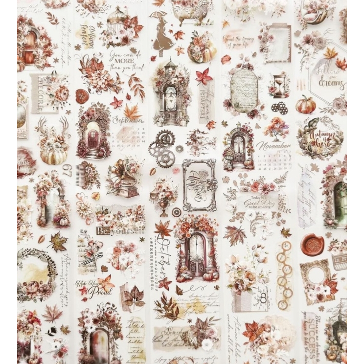 【日沐】-紙膠帶分裝 ~Journal Pages - Falling for Fall 霧面PET (200cm) | 蝦皮購物