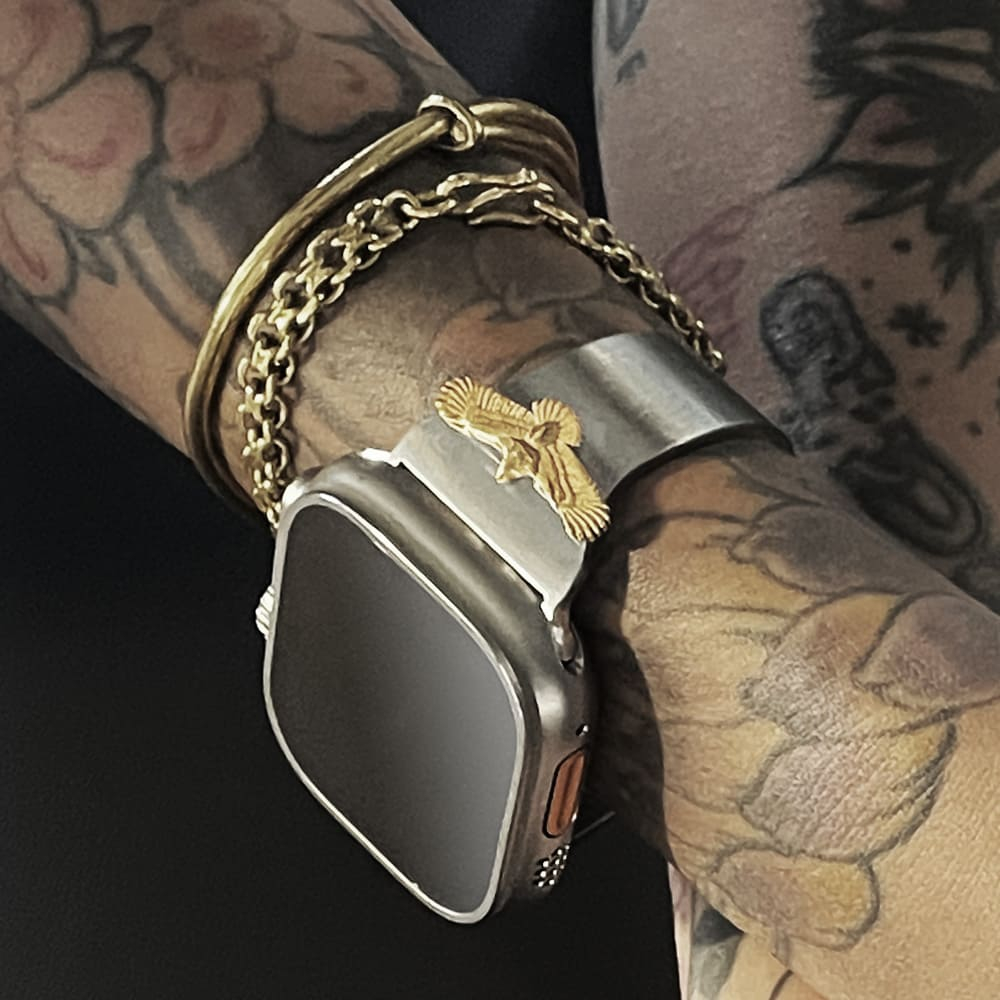 (未使用‼︎)SOULITE Sky Hawk Gold SOULITE SKY HAWK GOLD 金老鷹apple watch 不鏽鋼錶帶手環手鐲蘋果手錶