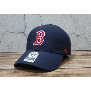 蝦拼殿 47 brand MLB波士頓紅襪 丈青藍底紅字  基本款棒球帽 硬頂  男生女生都可戴