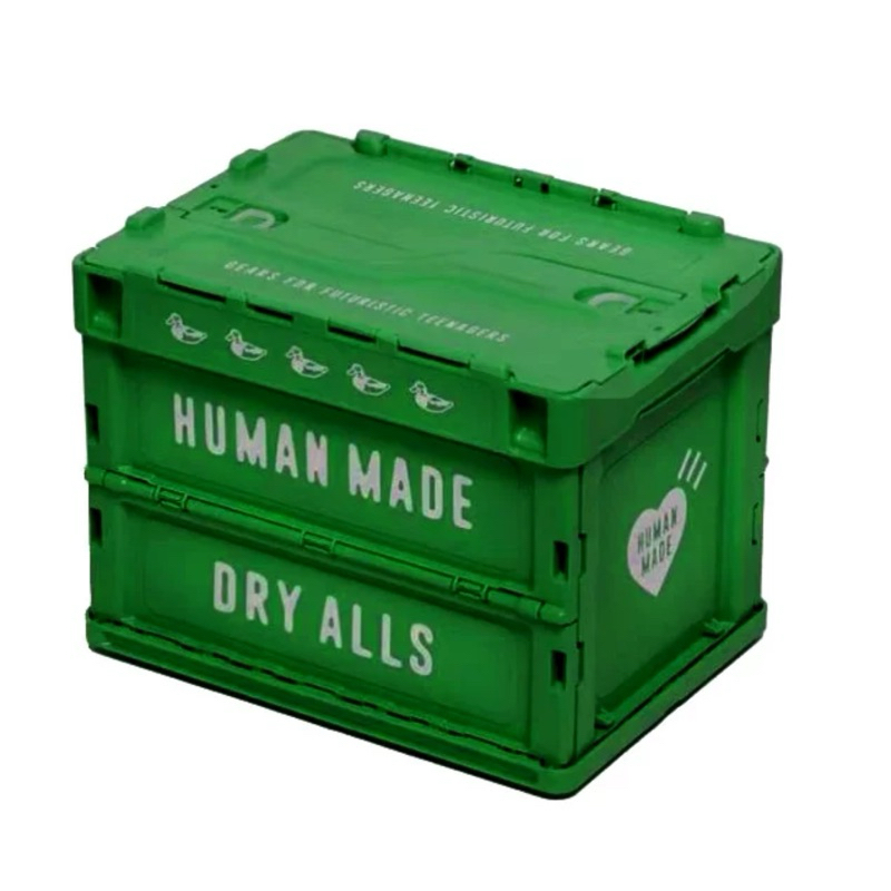 🩶HUMAN MADE 20L｜50L小號大號儲物箱潮牌日式收納箱家用戶外車載整理