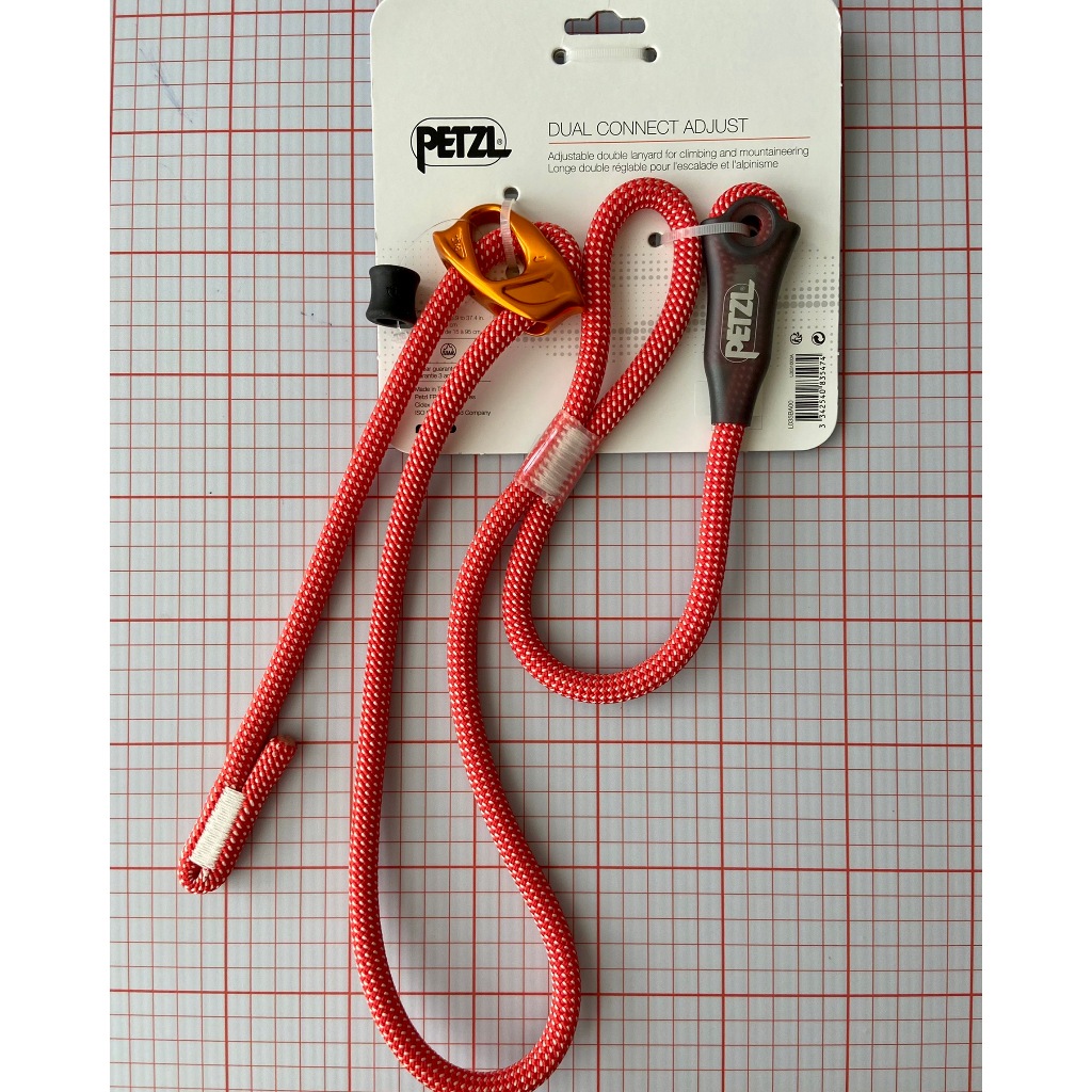 PETZL Unisex Volwassen Dual Connect Adjust, rood, effen