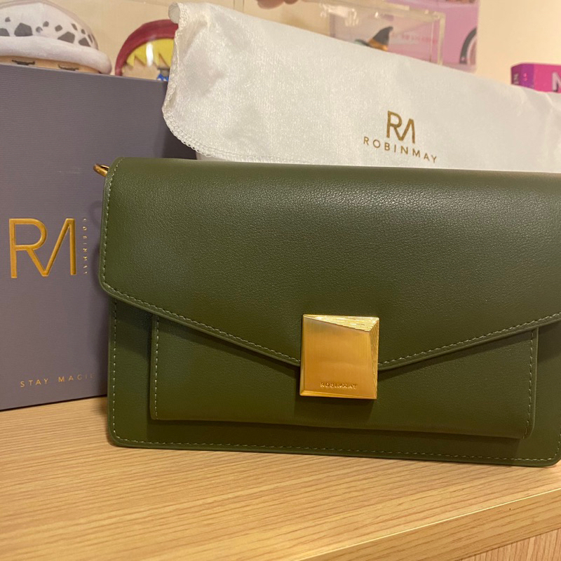 （含運）robin may 橄欖綠 小包 RM | 蝦皮購物