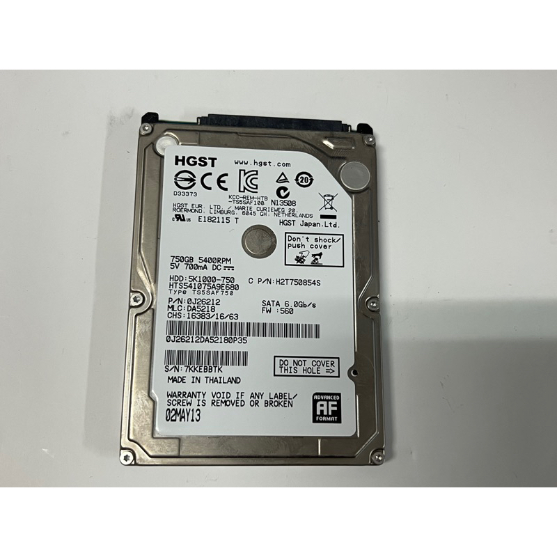 ⑤✨4個セット✨HDD 750GB✨大容量1TB✨2.5インチ - 内蔵型