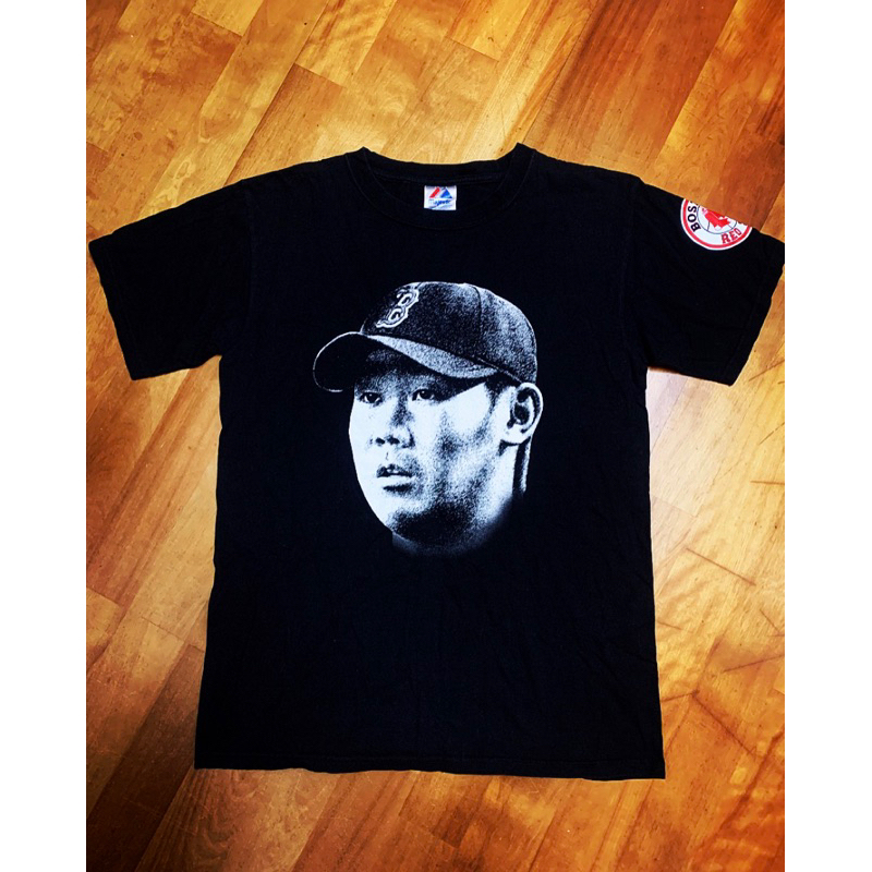 Vintage Majestic MLB Dice-K T-Shirt 紅襪隊松坂大輔大頭T恤| 蝦皮購物