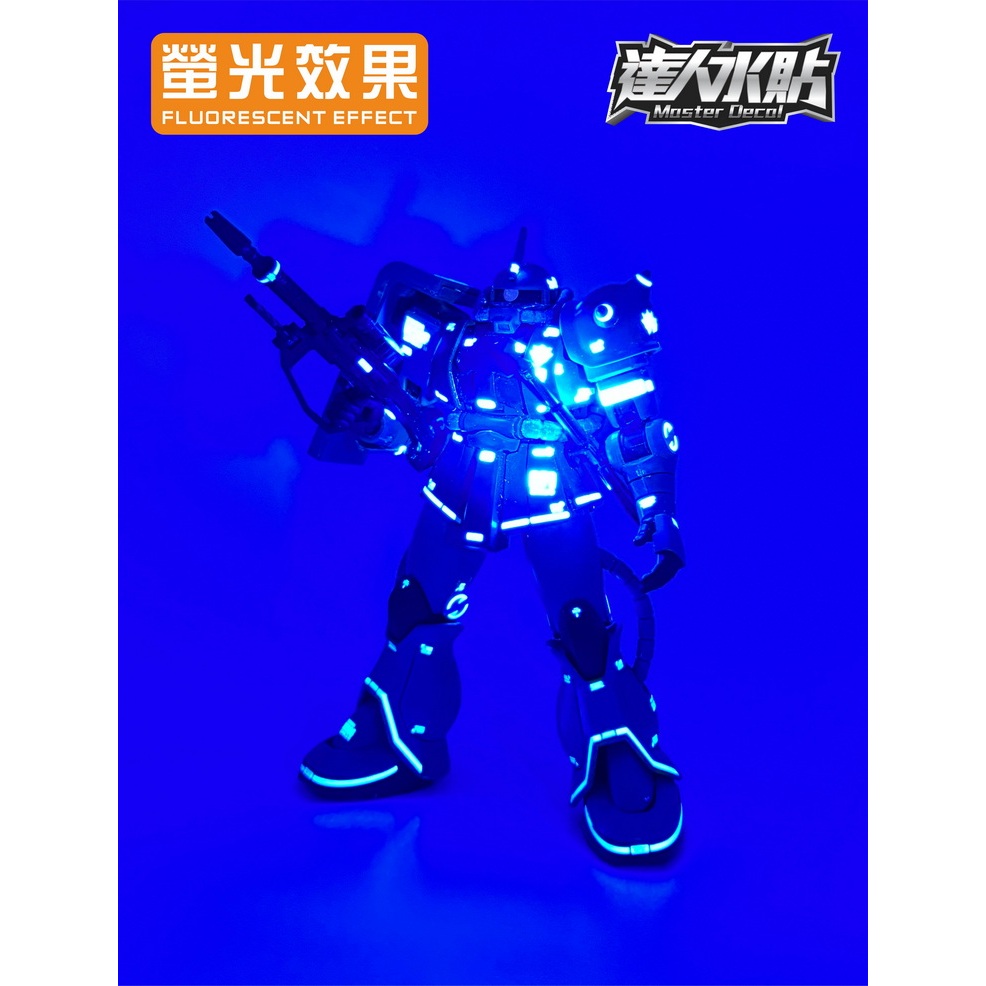 練功神物達人MASTER H028 HG 新生薩克扎古綠扎ZAKU 1/144 螢光水貼