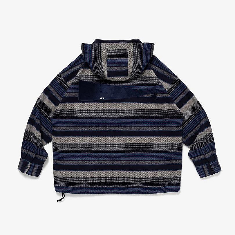 潮流本舖》現貨DESCENDANT MOLE HOODED STRIPE LS SHIRT 橫條帽T 窪塚 