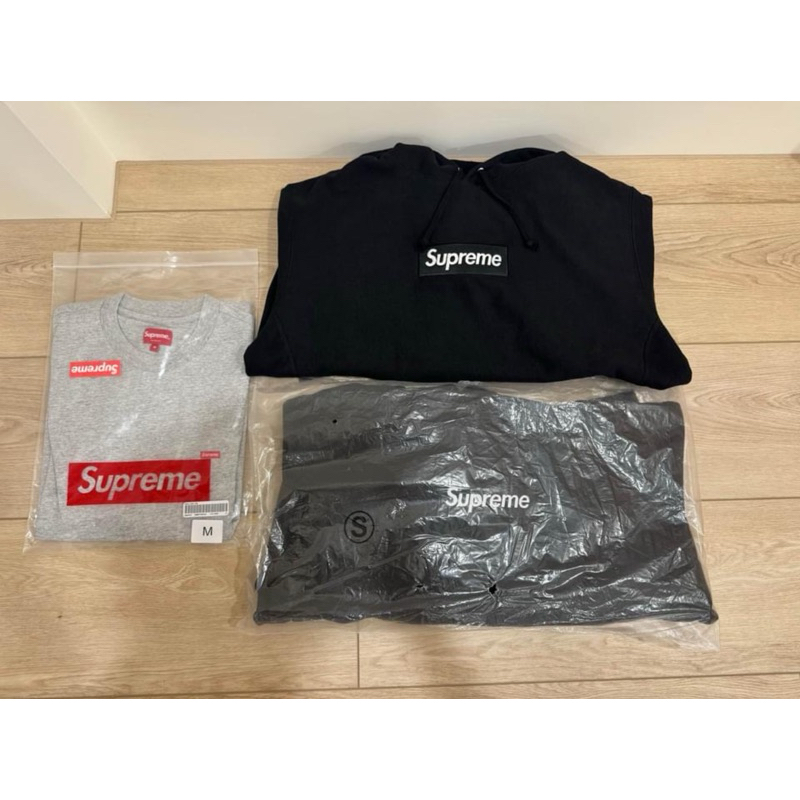 Supreme 23 A/W Box Logo Hoodie Sweatshirt 黑/灰S/M Small Logo