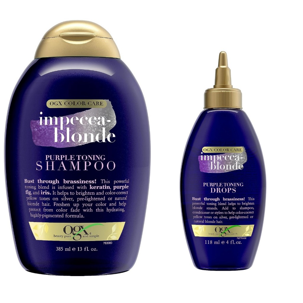 預購 OGX Impecca-Blonde Purple Toning Shampoo Drops | 蝦皮購物