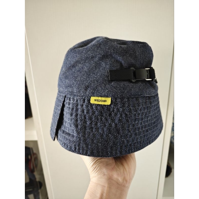 WISDOM Washed Technology Denim Bucket Hat - Navy | 蝦皮購物