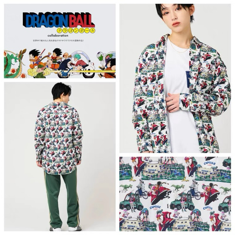 現貨】日本品牌graniph x 七龍珠聯名款襯衫滿版漫畫長袖上衣