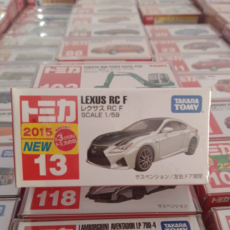 Voiture Miniature Tomica Lexus RC F #13 - Échelle 1/59, Blanc, Métal, Occasion (Vietnam)