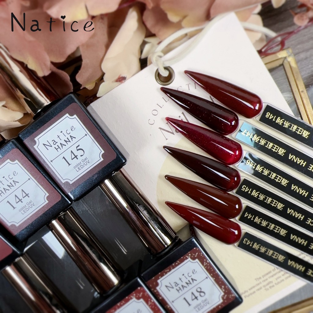 台灣現貨 Natice Hana 酒莊紅系列143-148 / 彩色甲油膠 / 合格中標 | 蝦皮購物