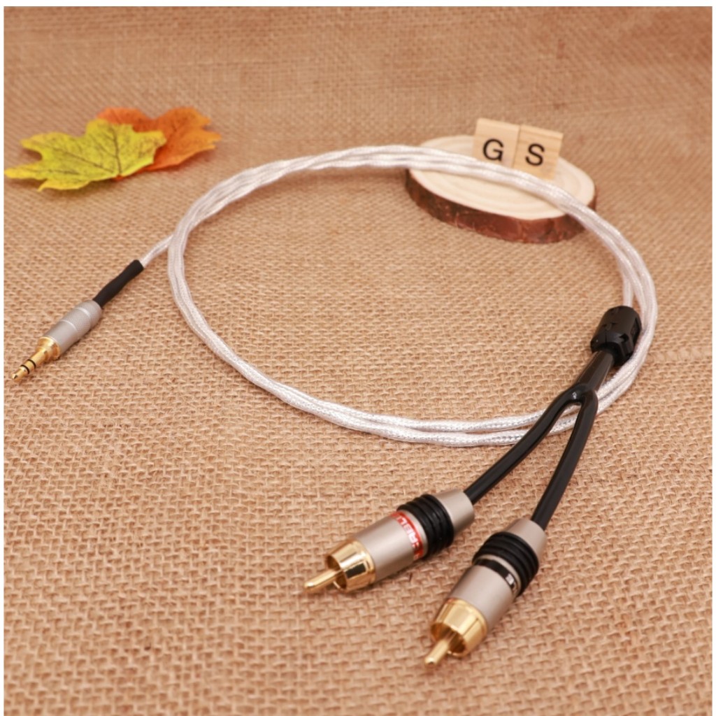 手工製品】 美國怪獸Monster頭+ 軍規鐵氟龍鍍銀電腦訊號音源線