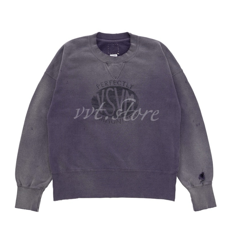 visvim 24SS COURT SWEAT L/S CRASH 水洗做舊長袖衛衣套衫| 蝦皮購物