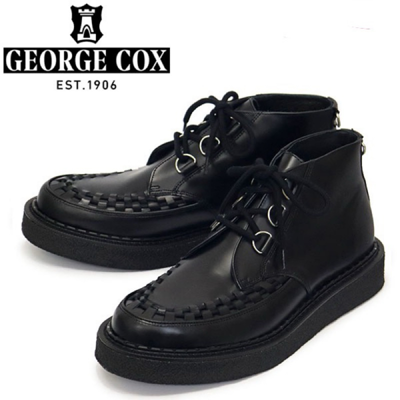 英國George Cox - Hatton D Ring Creeper Boot 圓頭厚底靴龐克鞋