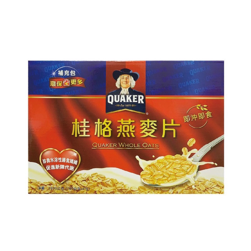 桂格燕麥片2800g一盒4袋(補充包) 一單限一盒 | 蝦皮購物