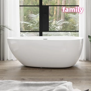 family【C/P值超高】浴缸 亞克力浴缸 獨立式浴缸 小戶型 一體獨立浴櫃 家用成人蛋形亞克力浴盆