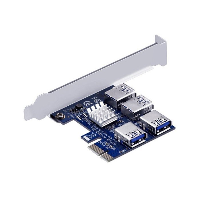 挖礦 PCI-E PCIE 轉接卡 擴展卡 一拖四 1轉4 1X to 16X USB3.0 擴展卡 可增加顯卡插卡數量 | 蝦皮購物