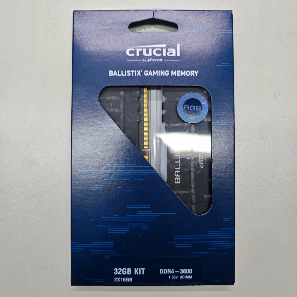 Micron美光】Crucial Ballistix DDR4-3200/3600 32GB/16GB 炫光RGB可選
