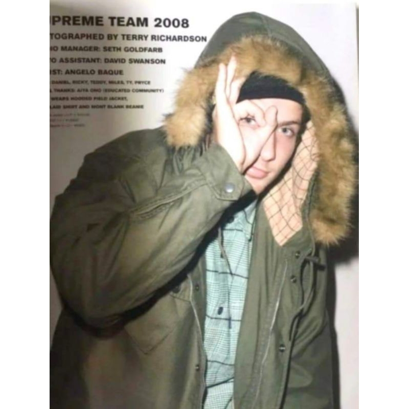 Supreme 08aw hooded field jacket 刷毛連帽軍工裝厚磅外套夾克