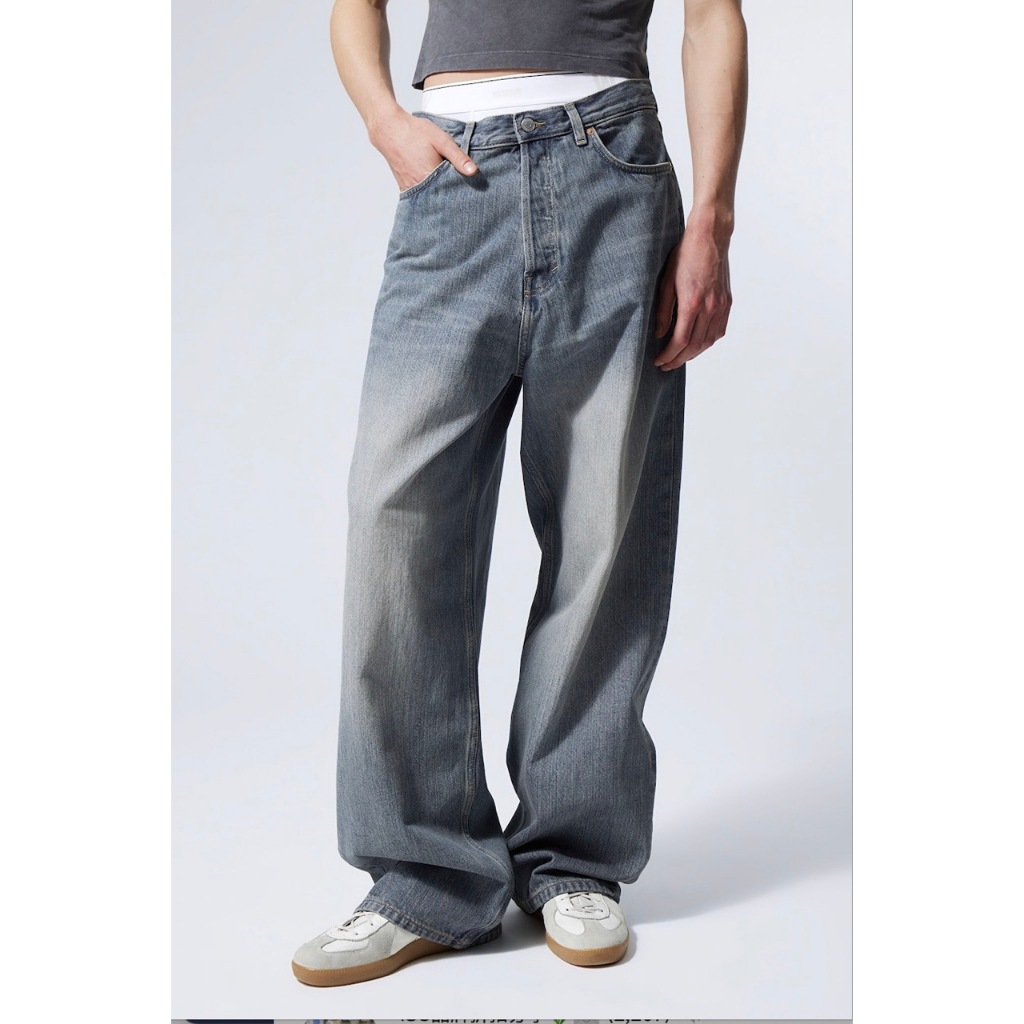 Now Select] Weekday 寬牛仔褲Astro Loose Baggy Jeans | 蝦皮購物