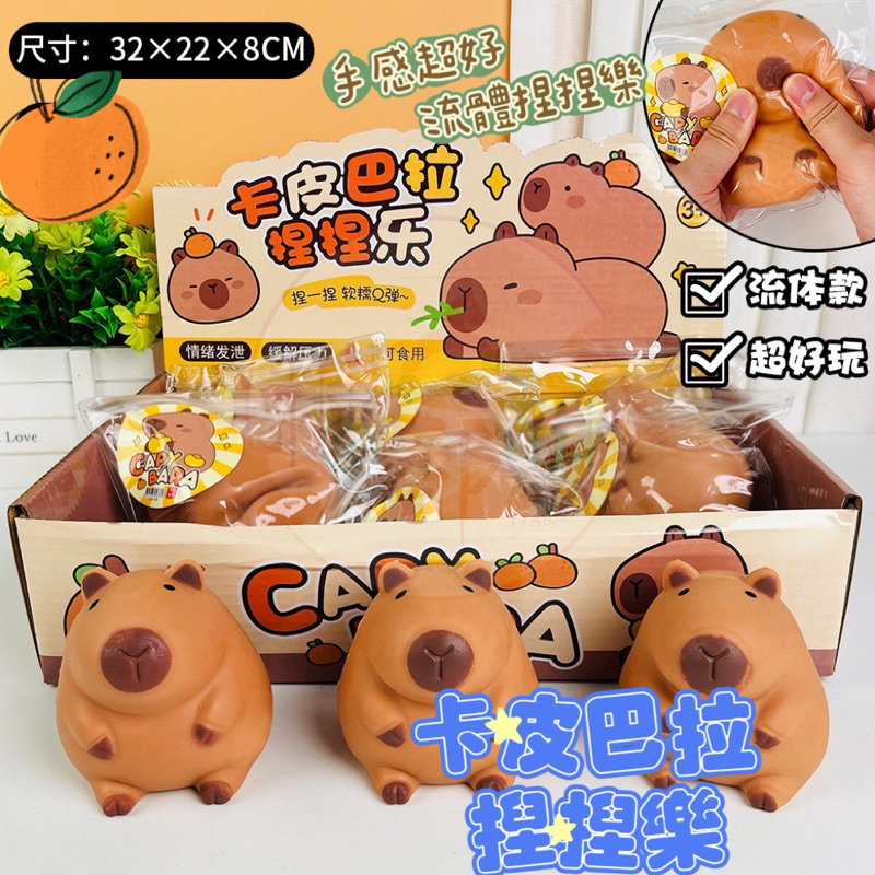 卡皮巴拉 流體 捏捏樂 軟軟 慢回彈 舒壓玩具 | 蝦皮購物