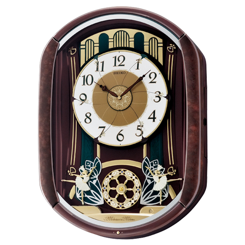 精準鐘錶 》日本 精工SEIKO 水晶旋轉擺飾小天使光控音樂報時 時鐘 掛鐘 QXM297B，QXM297 | 蝦皮購物