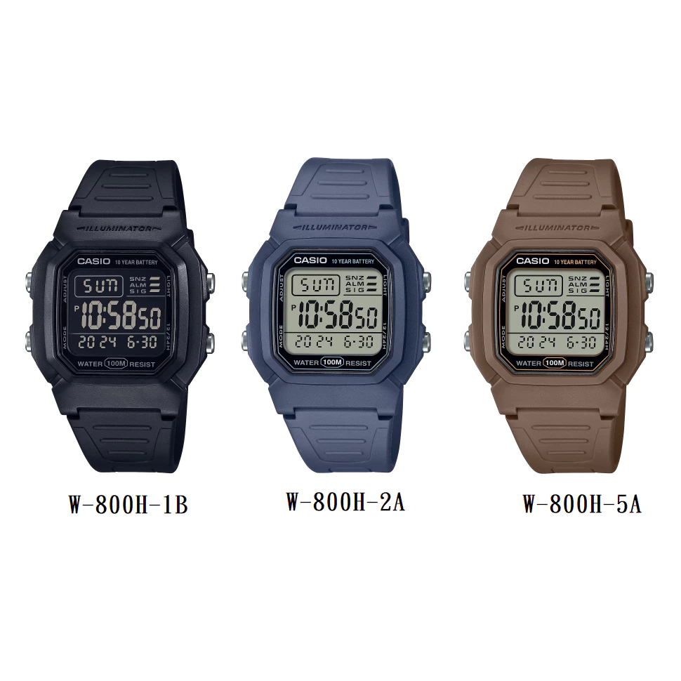 【CASIO W-800H-1B 深度評測】700 元買十年電力＋100 米防水，地表最強 CP 值電子錶！