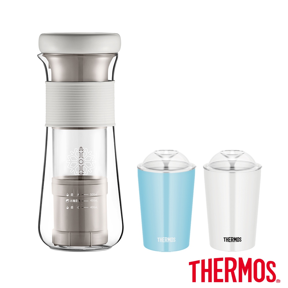 【THERMOS膳魔師】冷萃咖啡機(EHAT-3501E-FW)+保溫杯300ml(JDJ-300系列)(組合) | 蝦皮購物