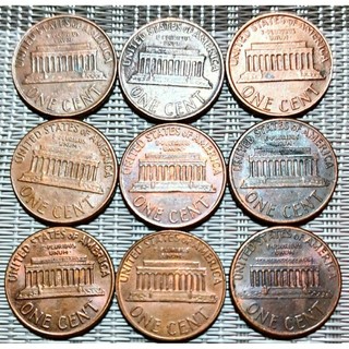 美國1966~1994中間有些年份(無鑄記版) 林肯1美分硬幣 9枚合售 | 蝦皮購物