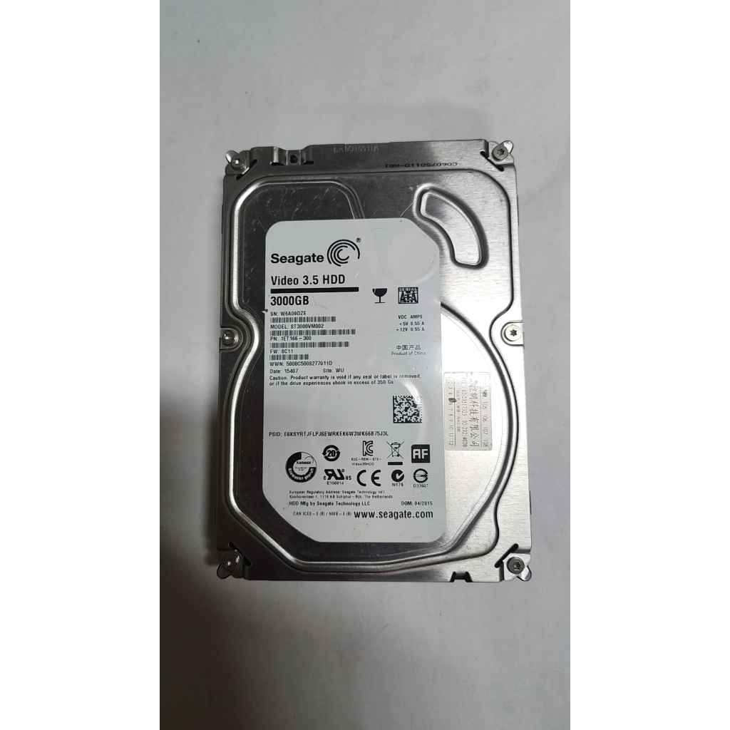 含稅 監控影音碟 希捷 3.5吋 3TB 3T ST3000VM002 保固一個月 桌上型硬碟 06H489 | 蝦皮購物