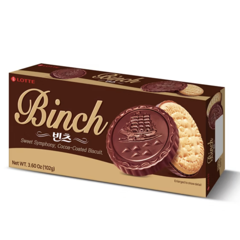 韓國 樂天 BINCH 巧克力餅乾 | 蝦皮購物