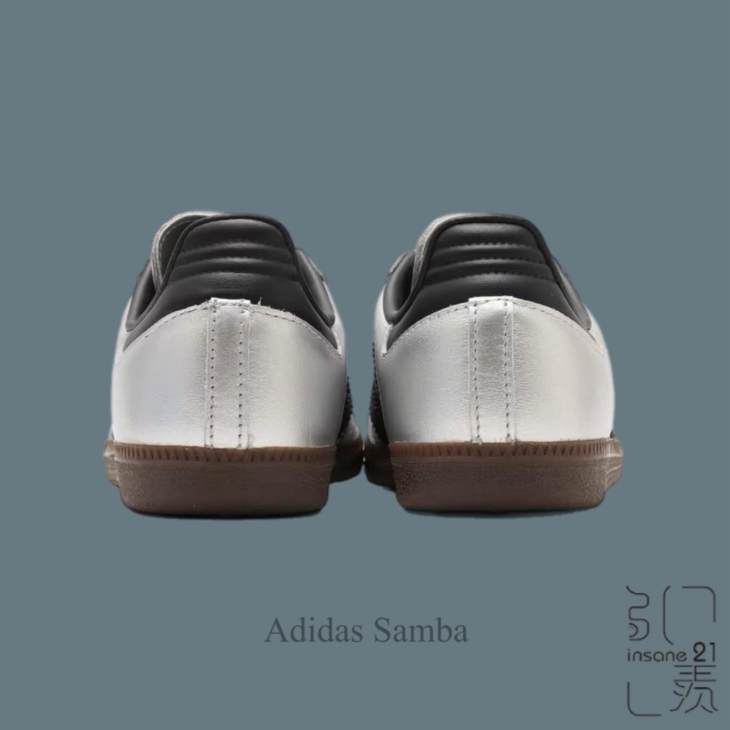 ADIDAS SAMBA OG SILVER BLACK 液態金屬銀黑復古感JI4218 ADIDAS SAMBA OG SILVER BLACK 液態金屬銀黑復古感JI4218