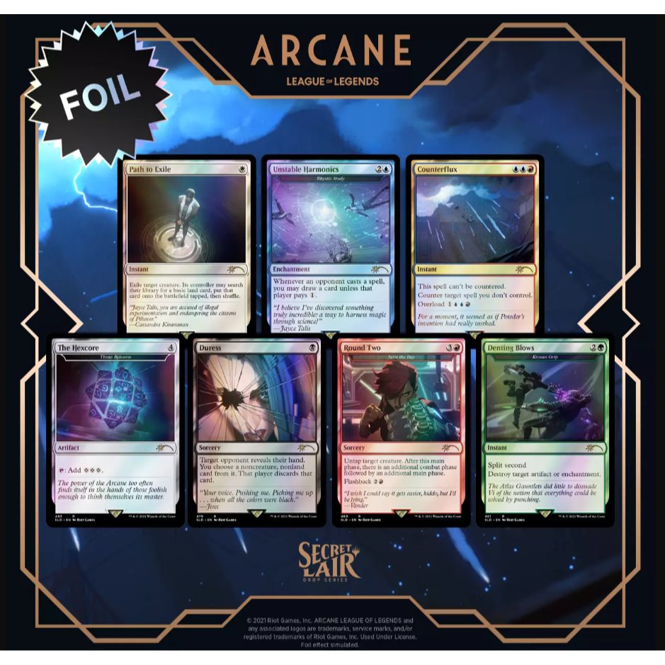 (請詳閱) MTG 魔法風雲會 Secret Lair LOL 英雄聯盟 Arcane 奧術 foil 閃卡 | 蝦皮購物