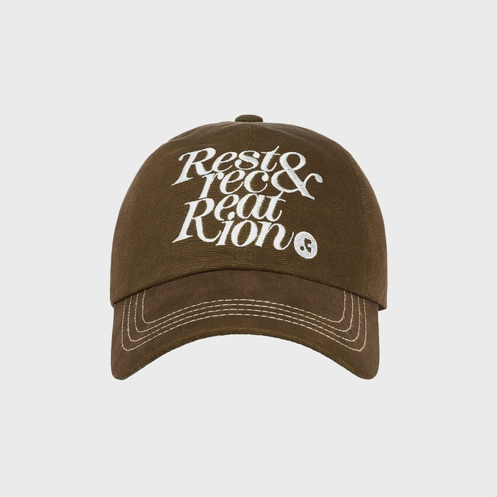 REST AND RECREATION] RR LOGO BALL CAP - NAVY - SOPOGO