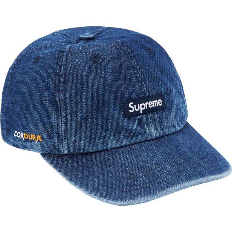 area0439】2024 Supreme Cordura Denim Small Box 6-Panel 丹寧
