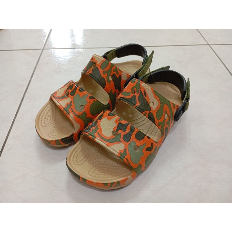 二手CROCS卡駱馳迷彩涼鞋拖鞋 | 蝦皮購物