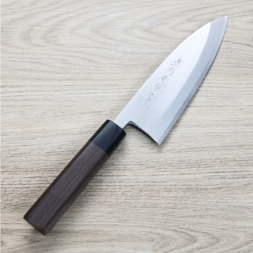 現貨][可信用卡分期]日本製越前打刃物北岡英雄出刃165mm 白紙鋼殺魚剁