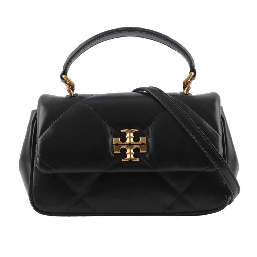 TORY BURCH Kira 納帕皮革鑽石格紋縫線手提/斜背二用包(黑色) 154719 001 | 蝦皮購物