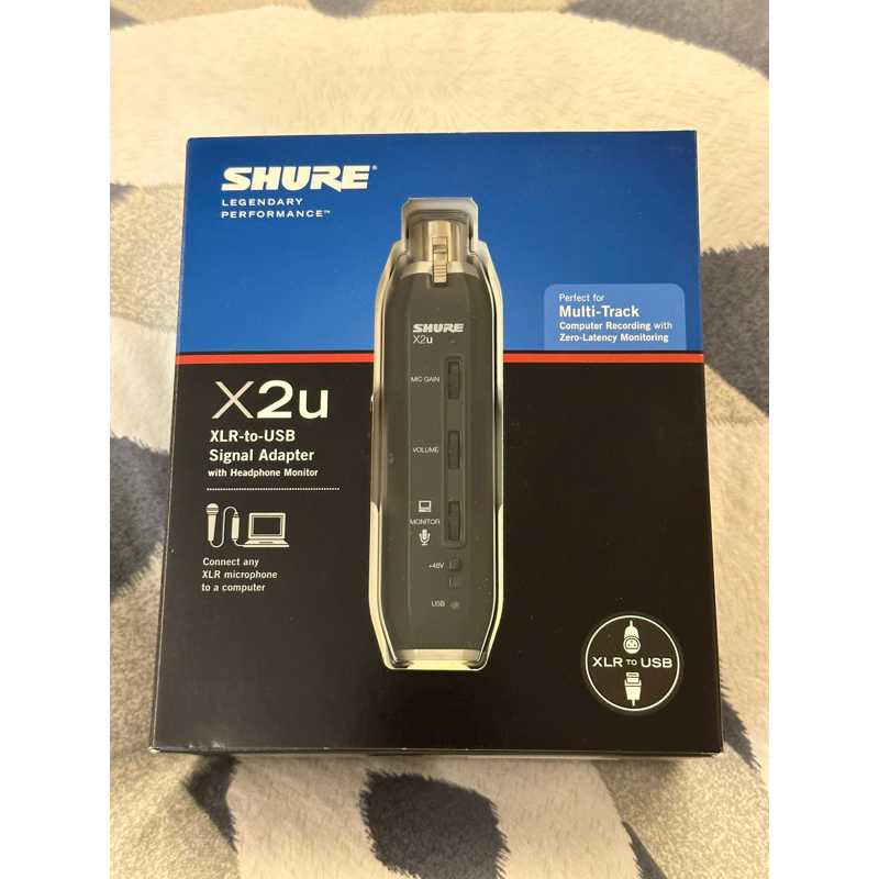 Shure X2U XLR to USB 訊號轉換器 內建48V幻象電源 | 蝦皮購物