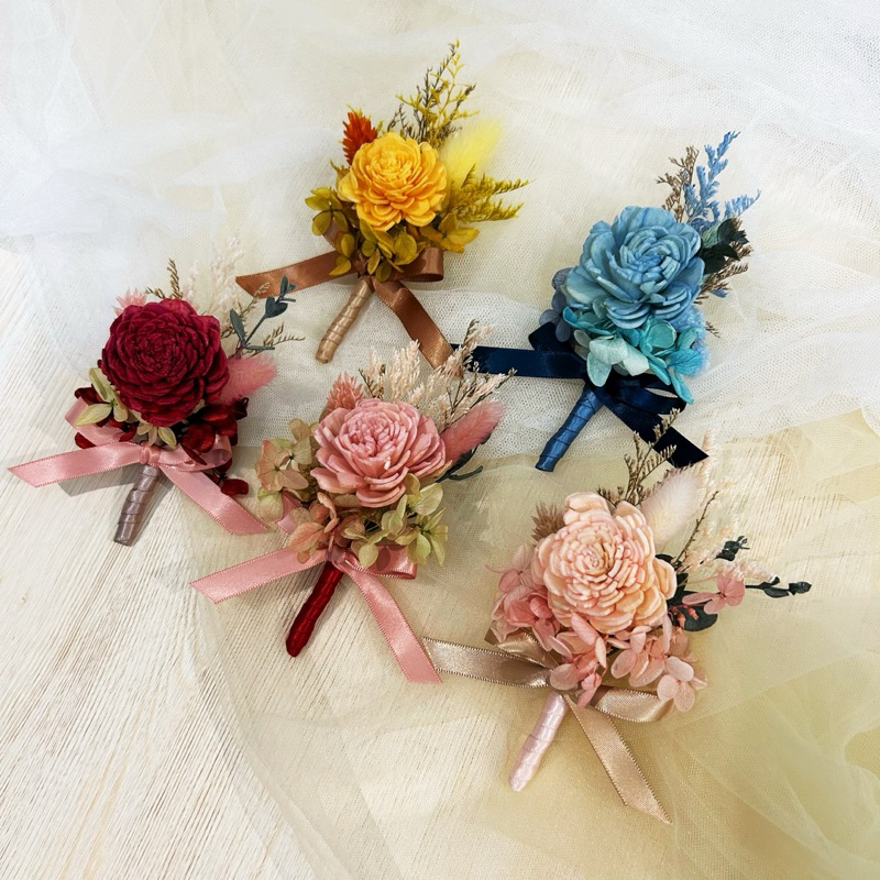 星花花室｜婚禮胸花 主婚人胸花 畢業胸花 永生胸花 | 蝦皮購物
