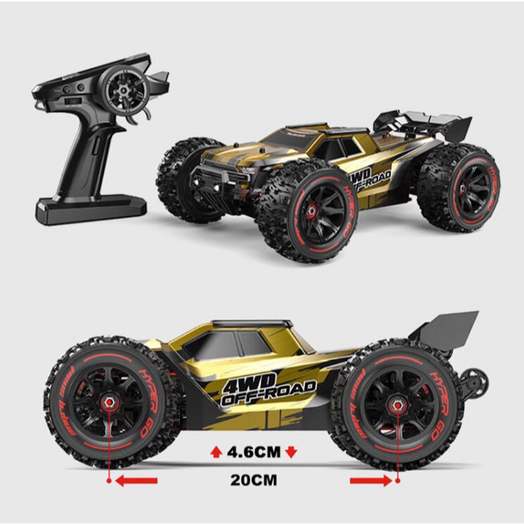 創億RC MJX 14210 美嘉欣1/14 V2版本雙車殼無刷四驅2.4G競速卡車2S 瑪