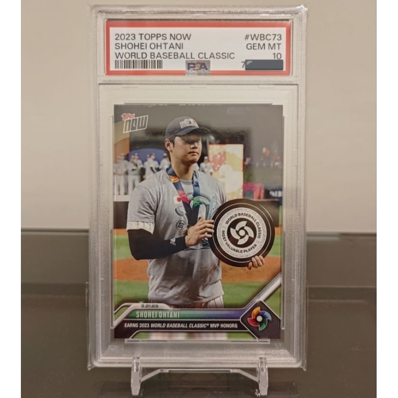 大谷翔平2023 topps now #WBC-73 PSA 10 贏得世界棒球經典賽MVP 球員卡