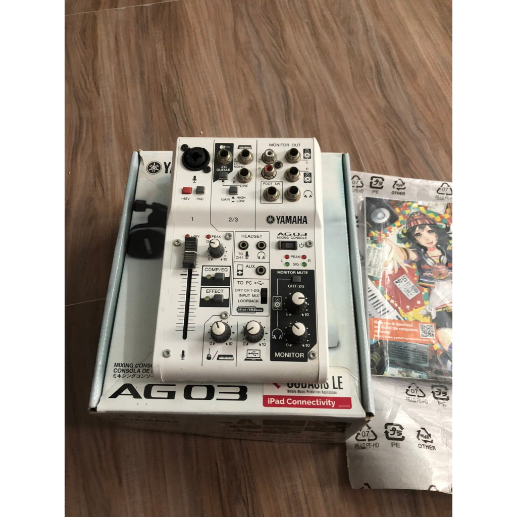 訂金)二手YAMAHA AG03 總價4000元混音器MIXER 直播錄音介面Podcast 免