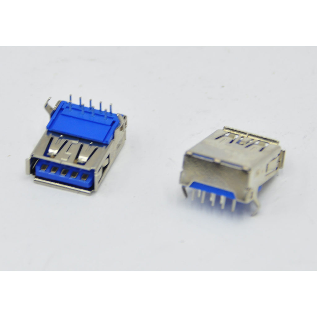 USB-A 接口 2.0 3.0 單層 雙層 母座 90度 彎腳 A型 電腦上的USB母座 A母 彎針 | 蝦皮購物